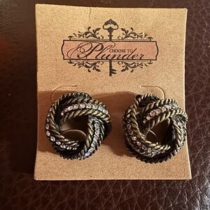 Choose to Plunder Gold and Black Knot earrings . Stunning chunky bold statement.